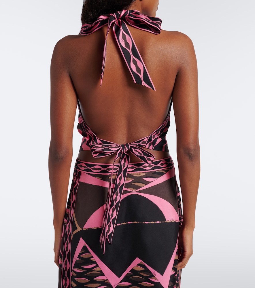 Pucci Labirinto Silk Twill Scarf Top