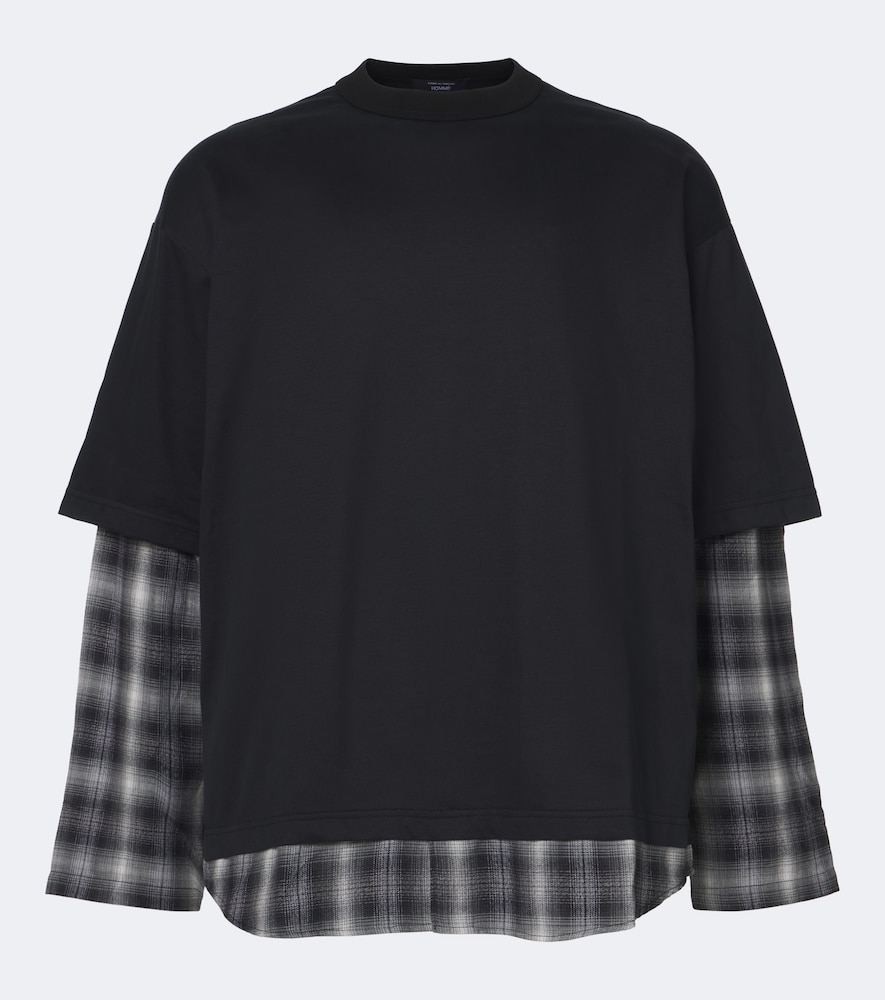 Comme des Garçons Homme T-shirt in jersey di cotone a quadri