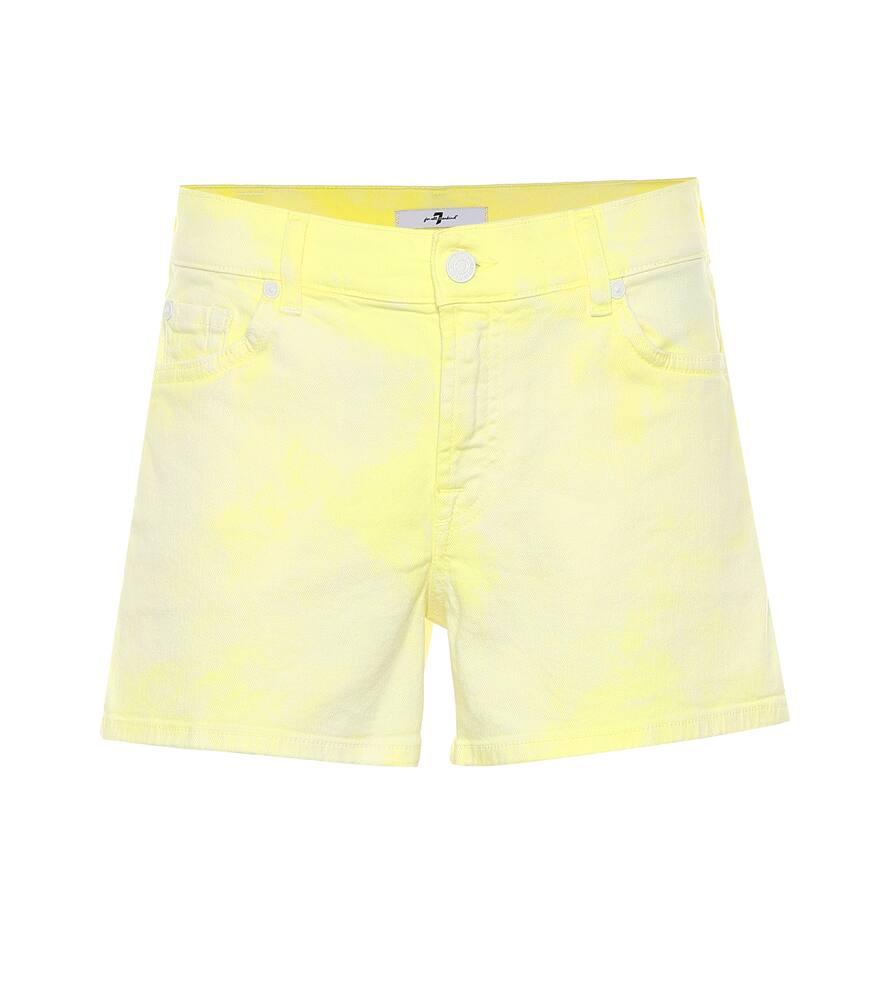 7 FOR ALL MANKIND MID-RISE DENIM SHORTS,P00371979