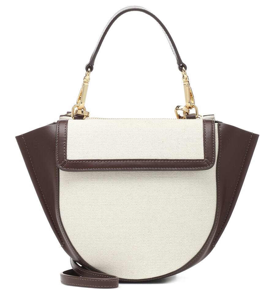 Wandler Hortensia Mini Canvas Shoulder Bag In Brown