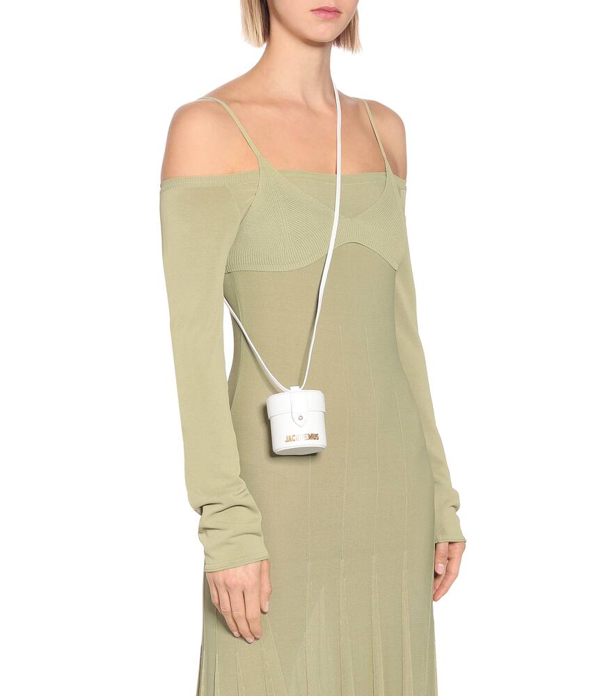 JACQUEMUS Le Vanity Mini leather bucket bag,P00440349