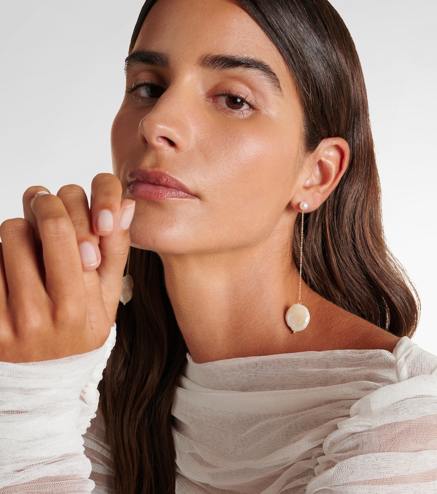 Mateo 14kt gold drop earrings with pearls