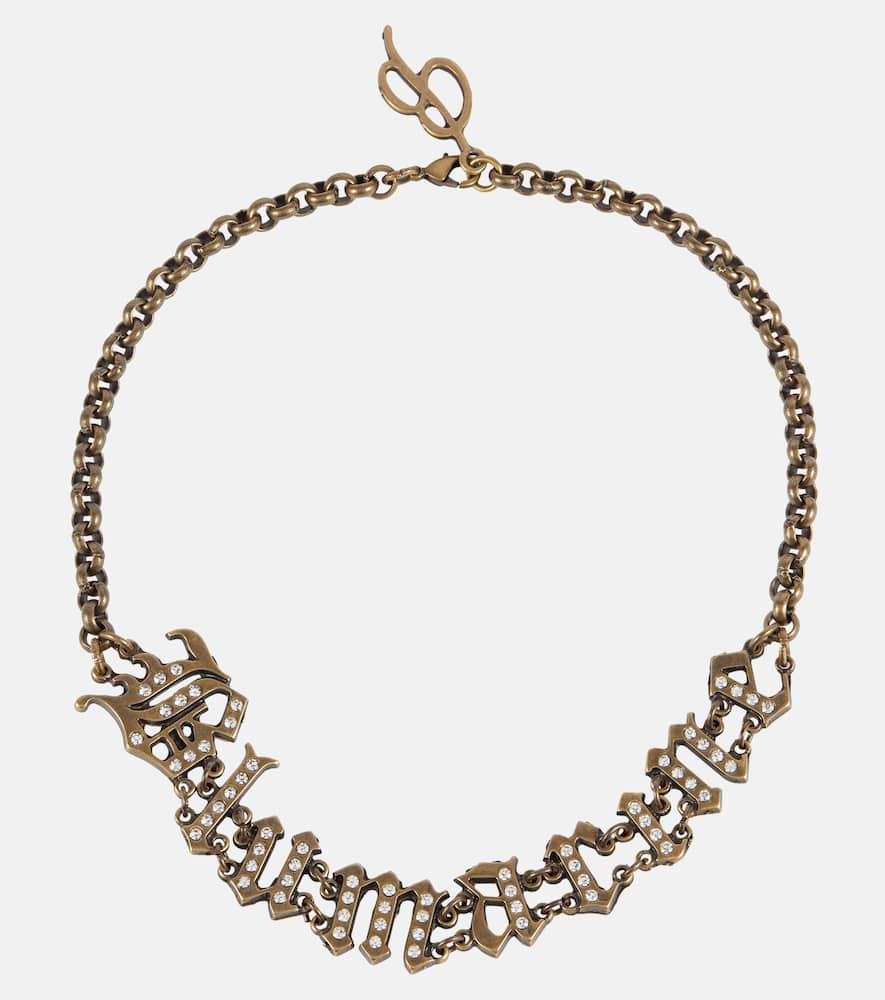 Blumarine Crystal Choker In Gold,crystal