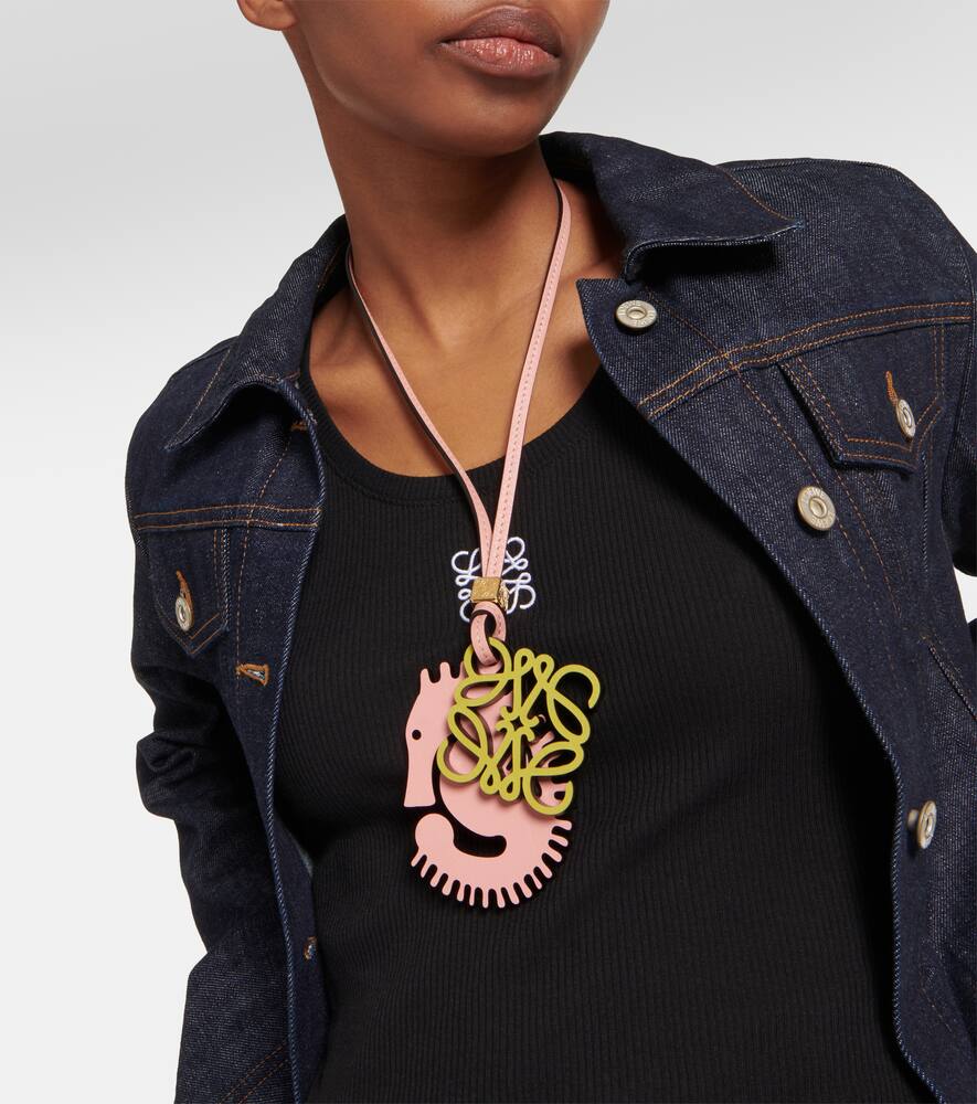 LOEWE PAULA'S IBIZA SEAHORSE LEATHER BAG CHARM