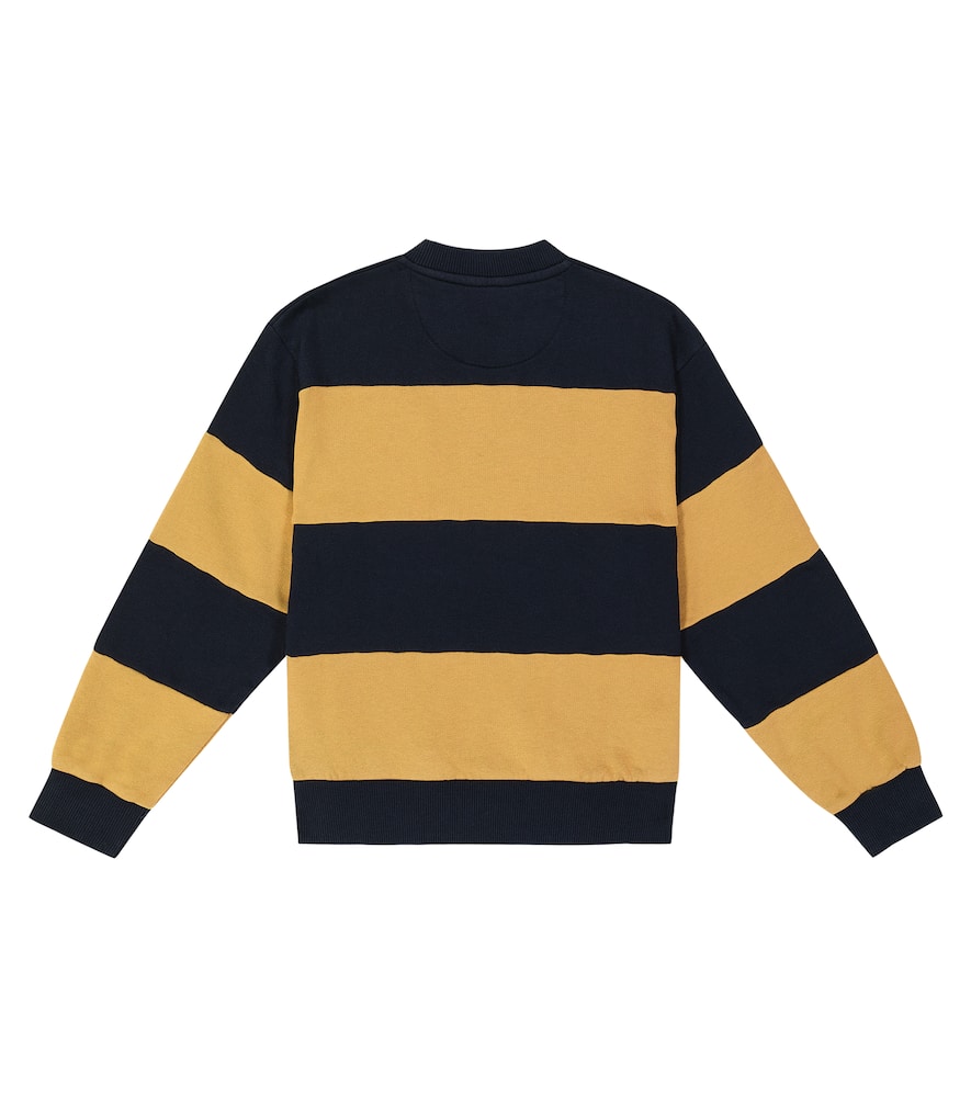 The New Society Isaac Paneled Jersey Sweatshirt In Blue