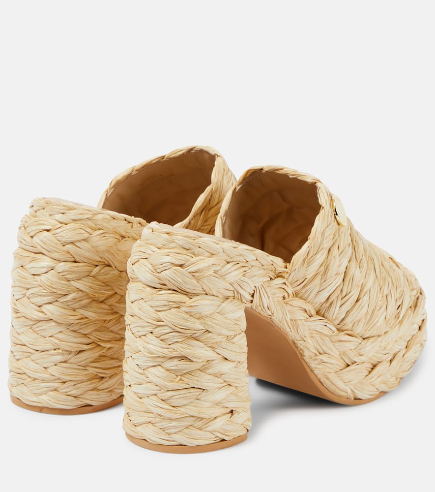 Shop Stella Mccartney Skyla Platform Mules In Beige