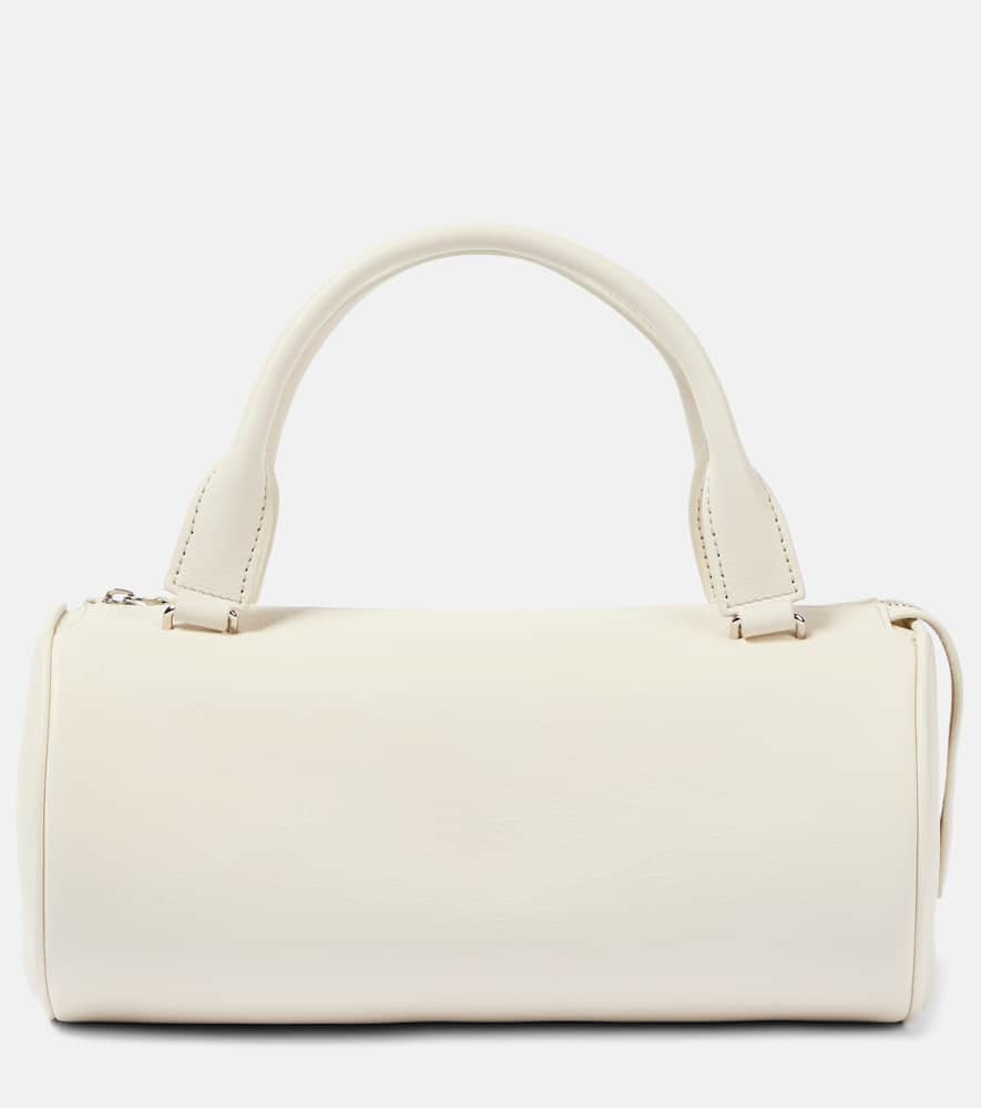 The Row Edith Small Leather Shoulder Bag In White