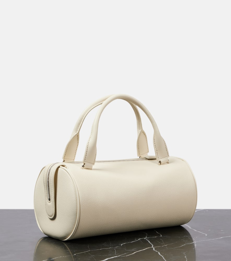 The Row Edith Small Leather Shoulder Bag In White