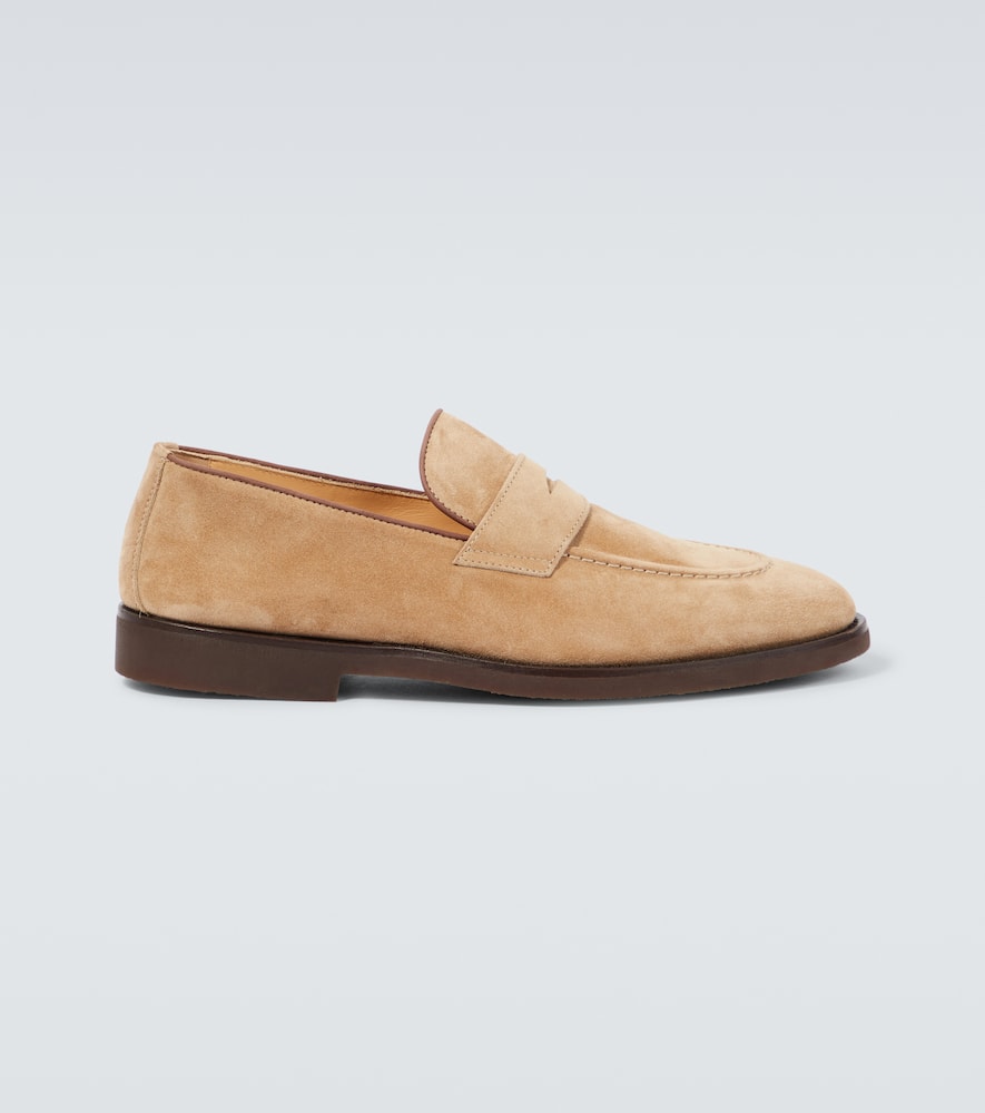 Brunello Cucinelli Suede penny loafers