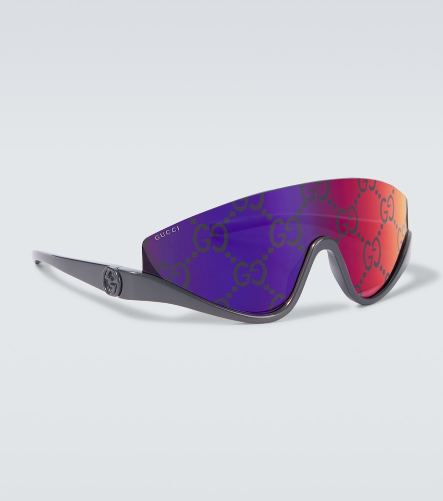 Gucci Shield Sunglasses In Grau