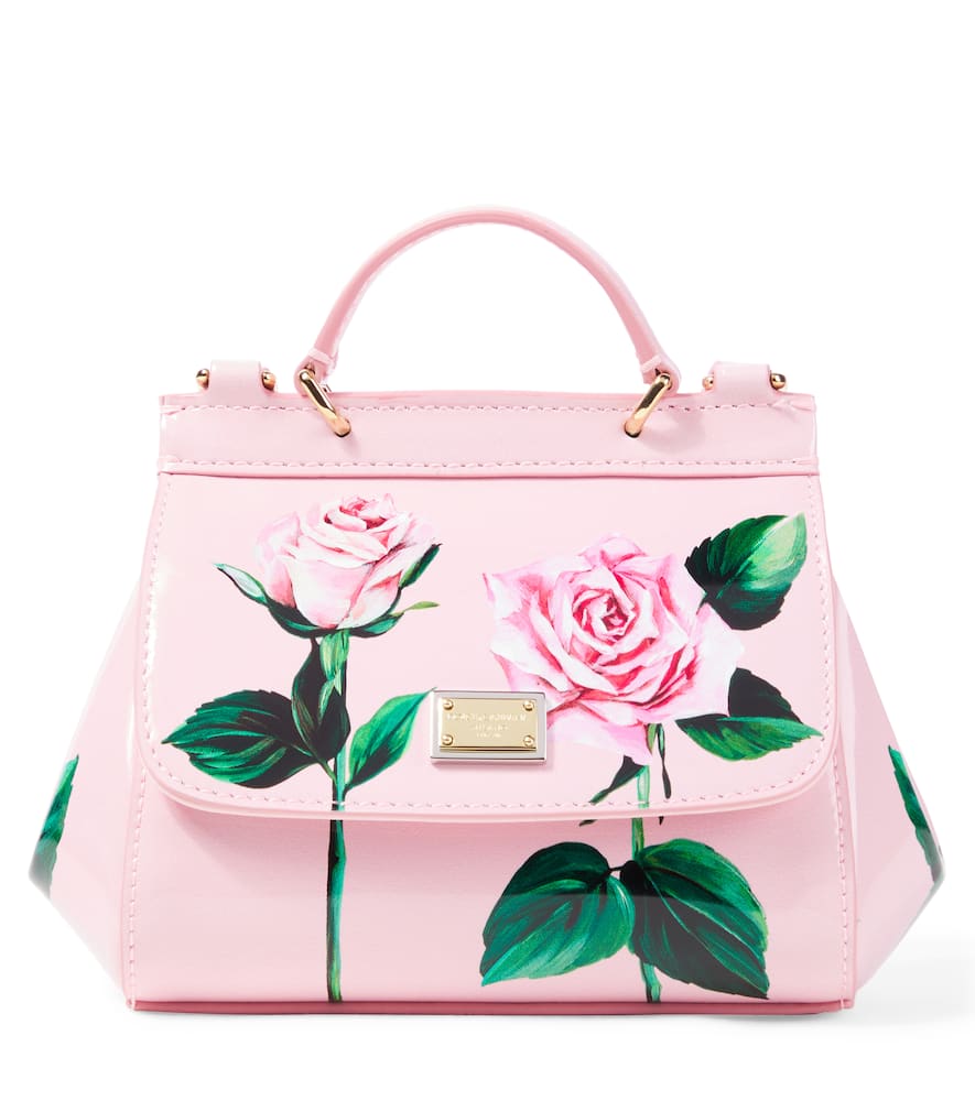 Dolce & Gabbana Kids Sicily floral patent leather shoulder bag