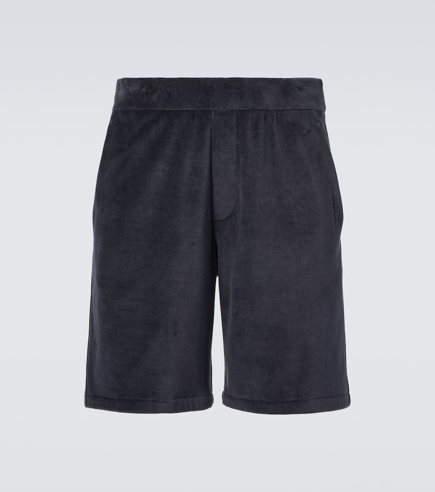 Murano cotton and silk velour Bermuda shorts