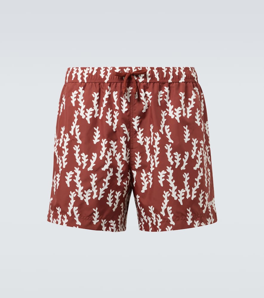 Printed swim trunks