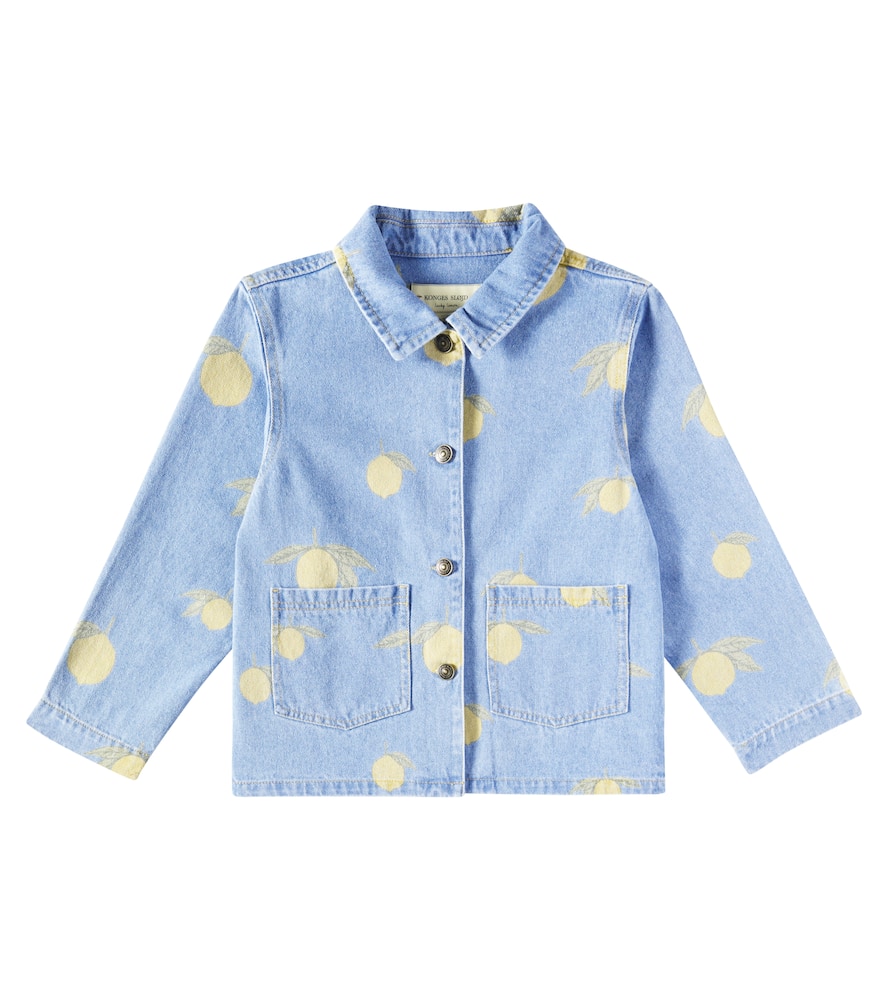 Konges Slojd Magot Printed Denim Jacket In Blue