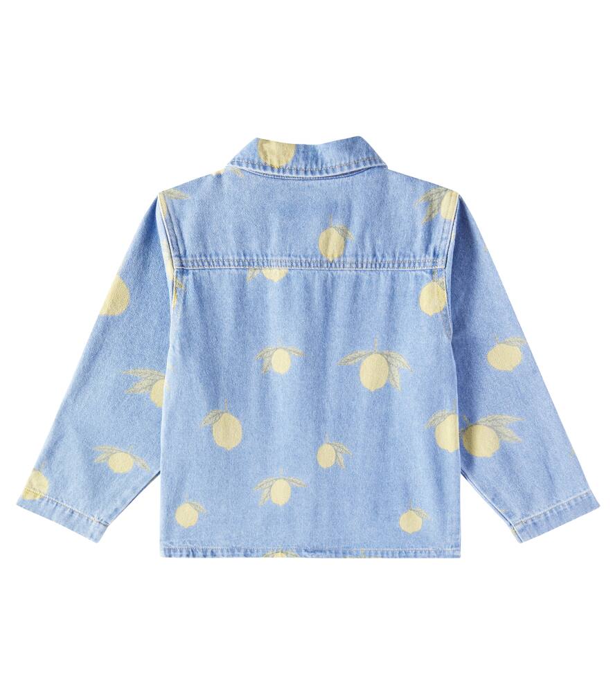 Konges Slojd Magot Printed Denim Jacket In Blue