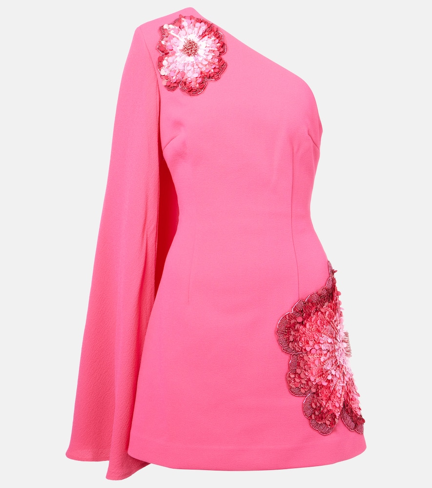 Rebecca Vallance Layana Caped Embellished Minidress