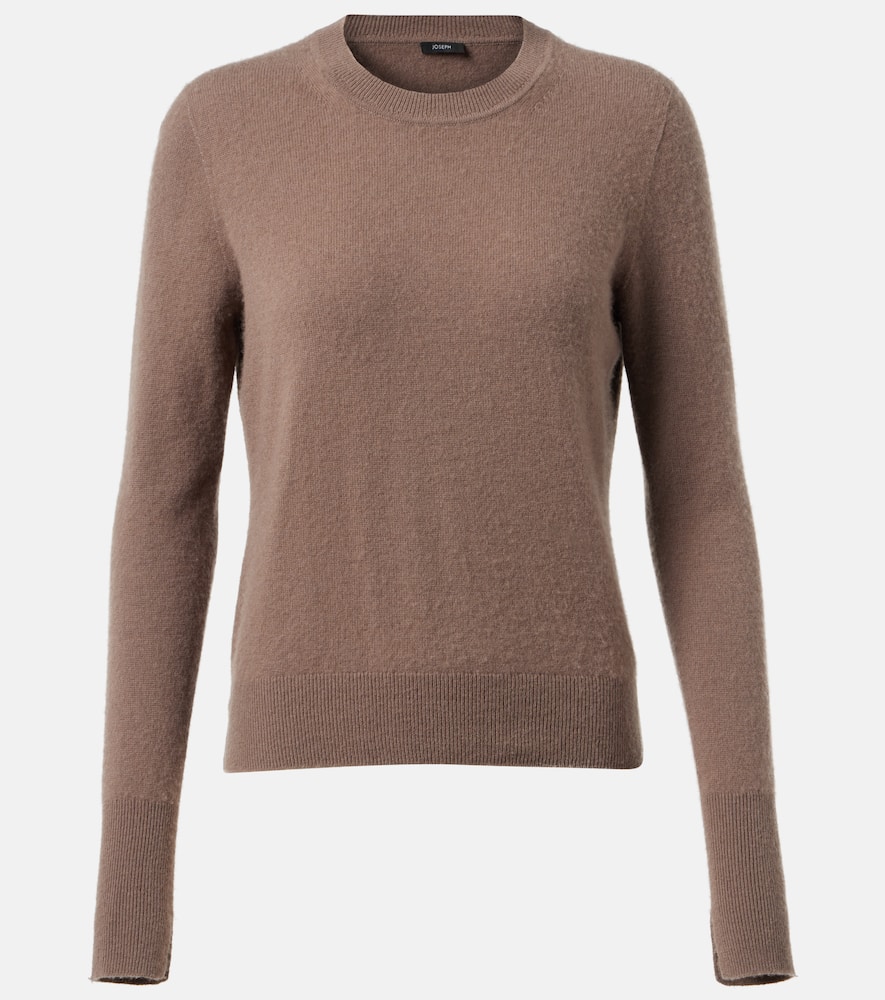 Joseph Womens Escargot Cashair Round-neck Cashmere Jumper In Brown