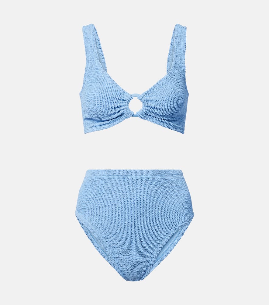 Hunza G Nadine Metallic Seersucker Bikini