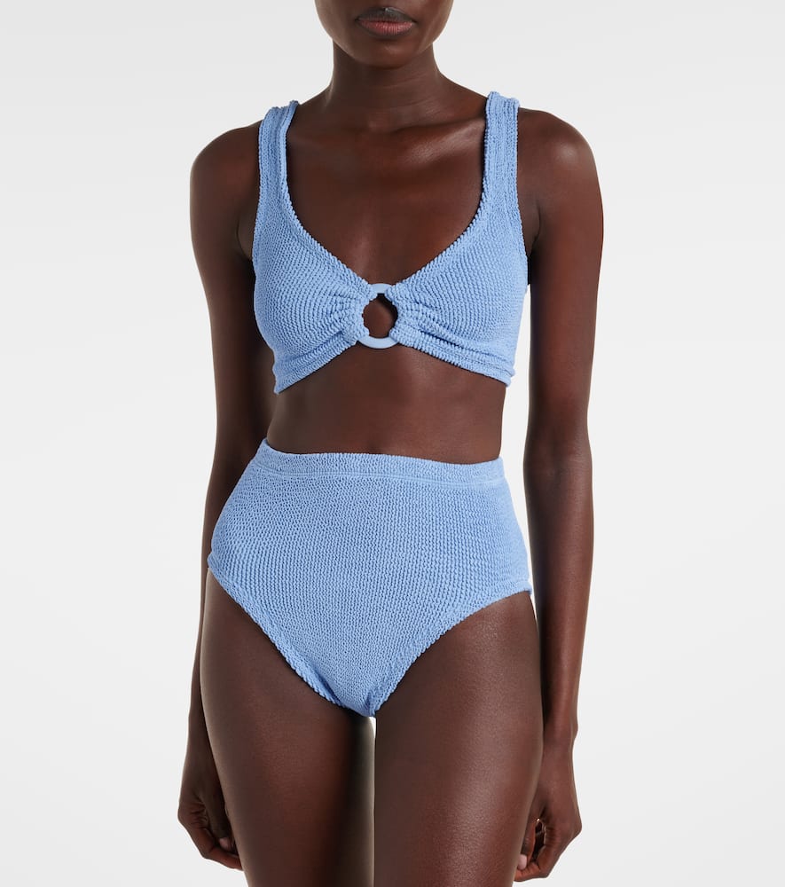 Hunza G Nadine Metallic Seersucker Bikini