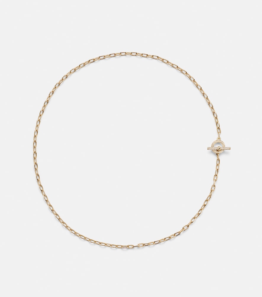 David Yurman DY Madison 18kt gold chain necklace with diamonds
