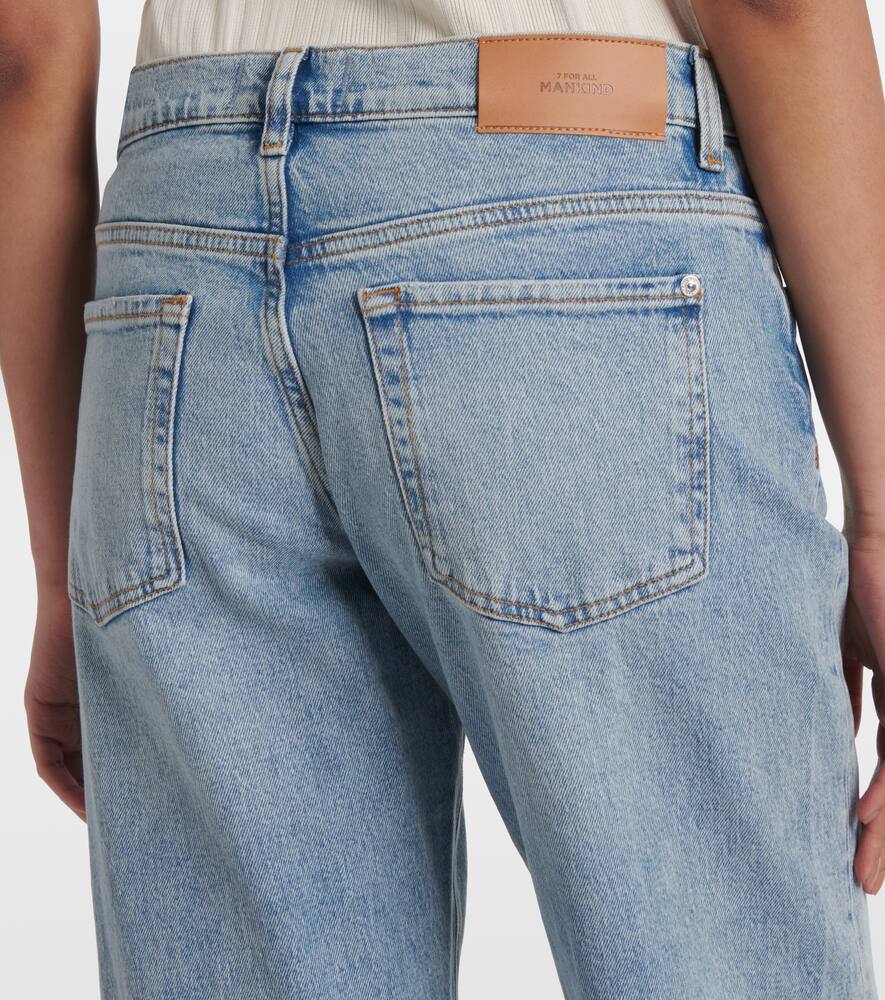 7 For All Mankind Womens Sunset Beach Calie Straight Ankle Cropped Denim Jeans In Blue