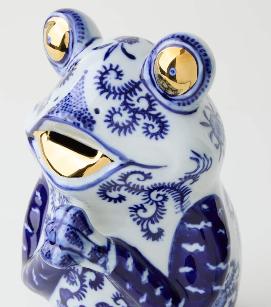 Polspotten Frog porcelain piggy bank