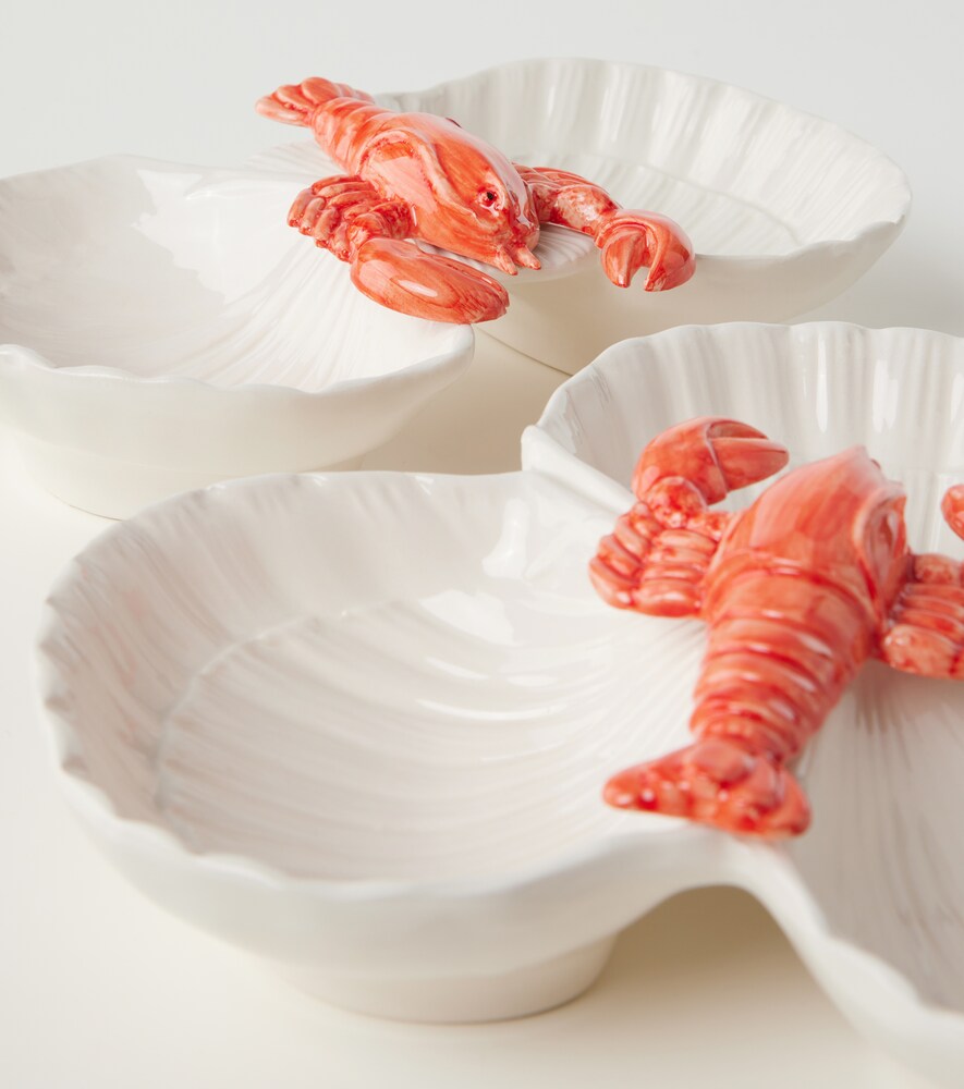  Les-ottomans Les-ottomans Lobster Ceramic Appetizer Plate 