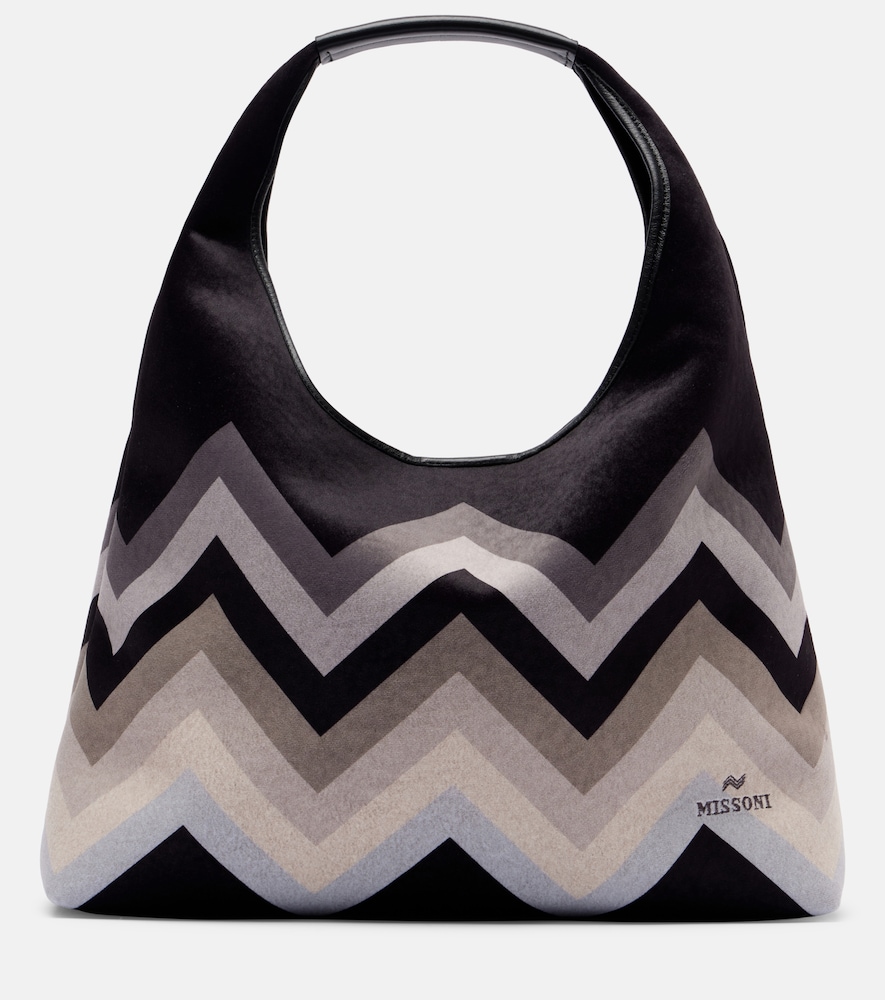 Missoni Zig Zag leather-trimmed tote bag