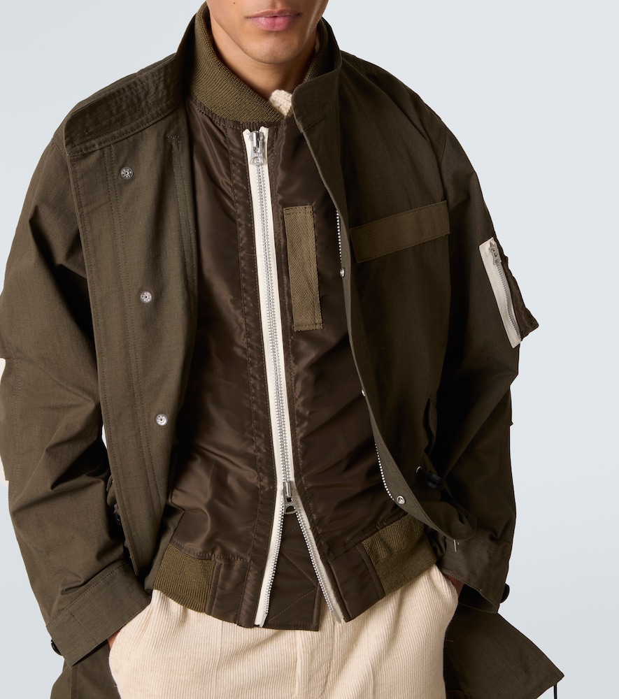  Sacai Sacai Parka Aus Einem Baumwollgemisch 