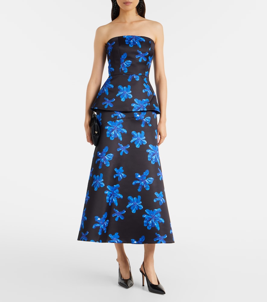 Emilia Wickstead Regan floral genzianella tube top