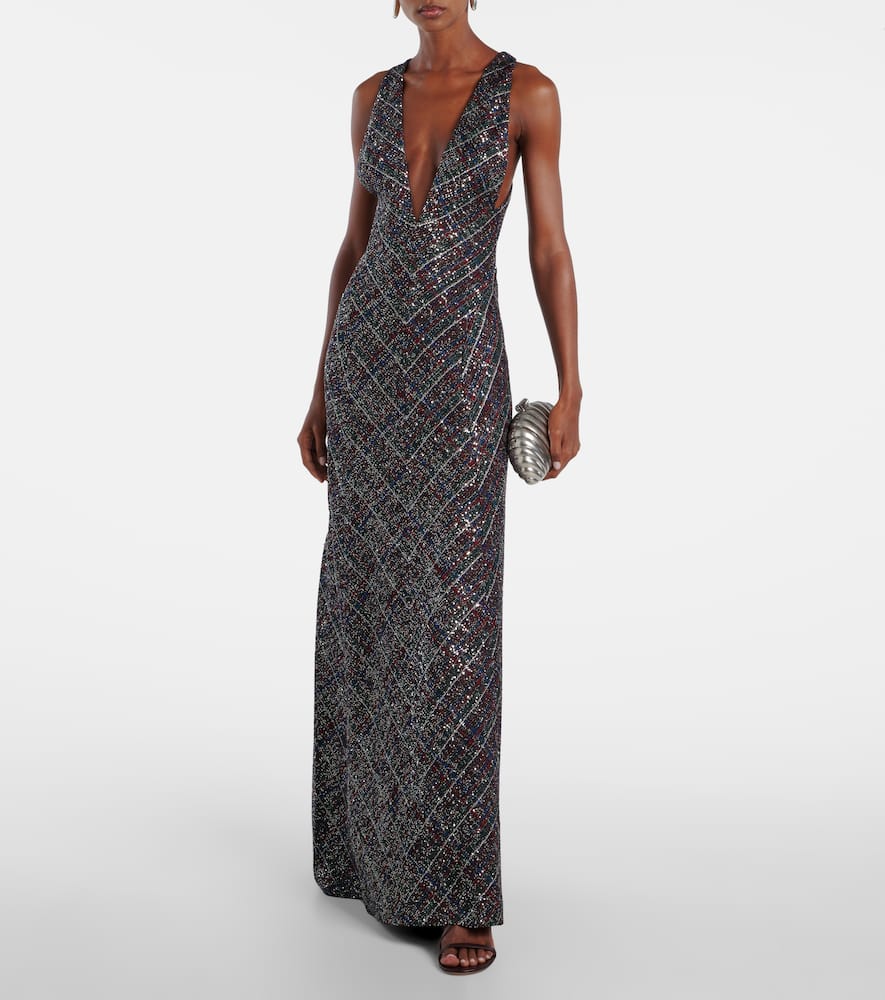 Missoni Sequined Lamé Maxi Dress In Multi