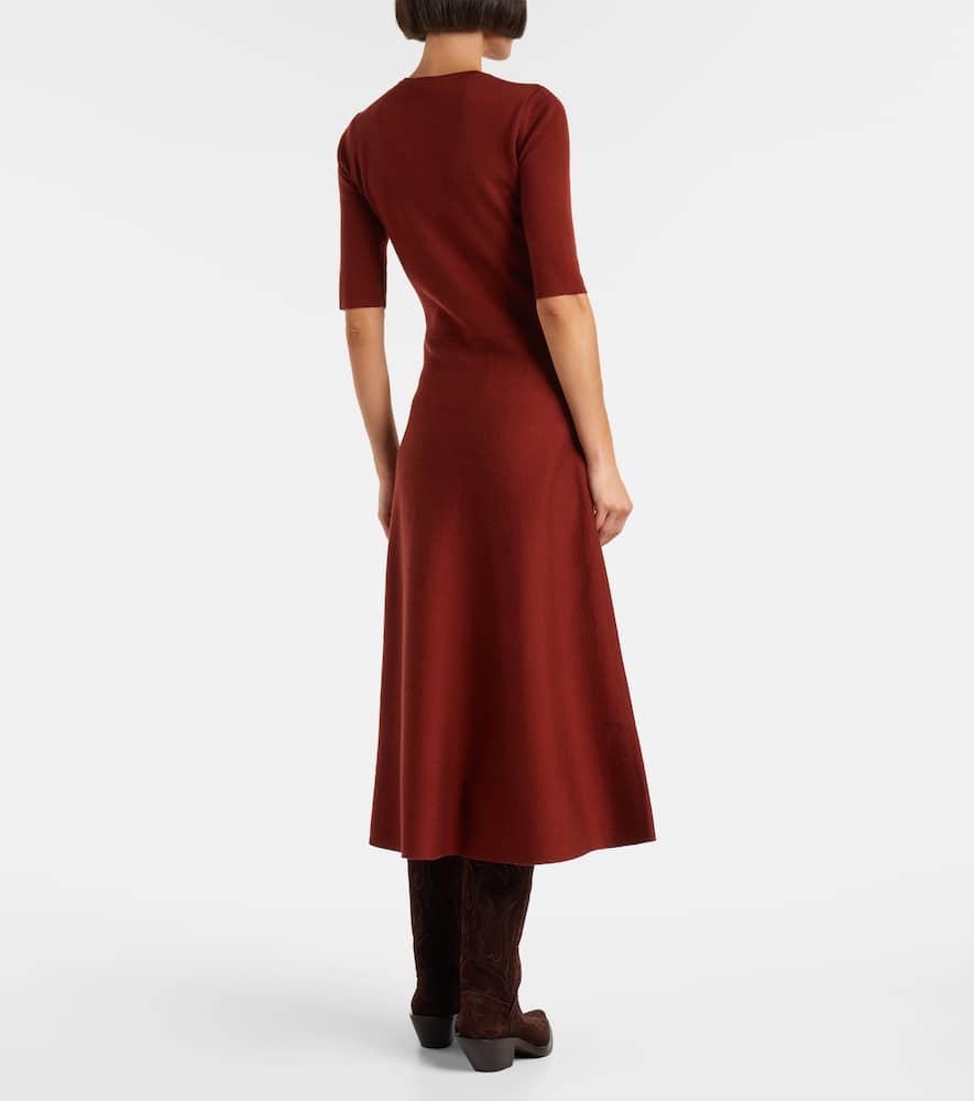 Gabriela Hearst Wool, Cashmere, And Silk Maxi Dress In Red