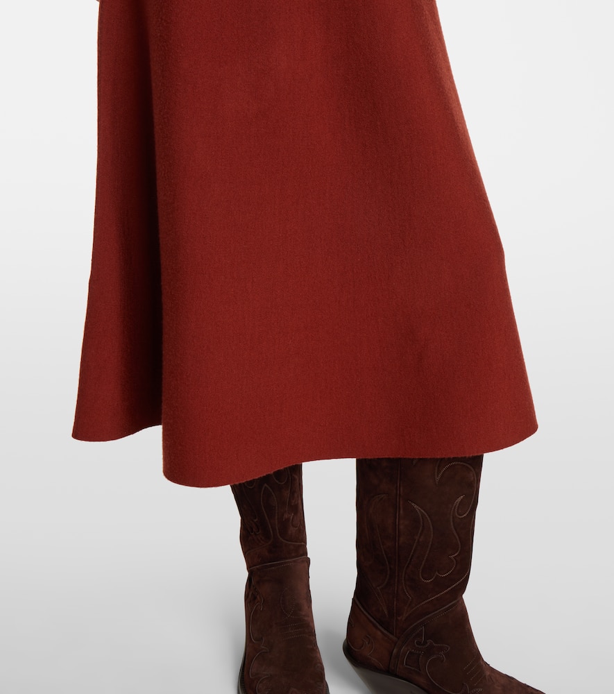 Gabriela Hearst Wool, Cashmere, And Silk Maxi Dress In Red