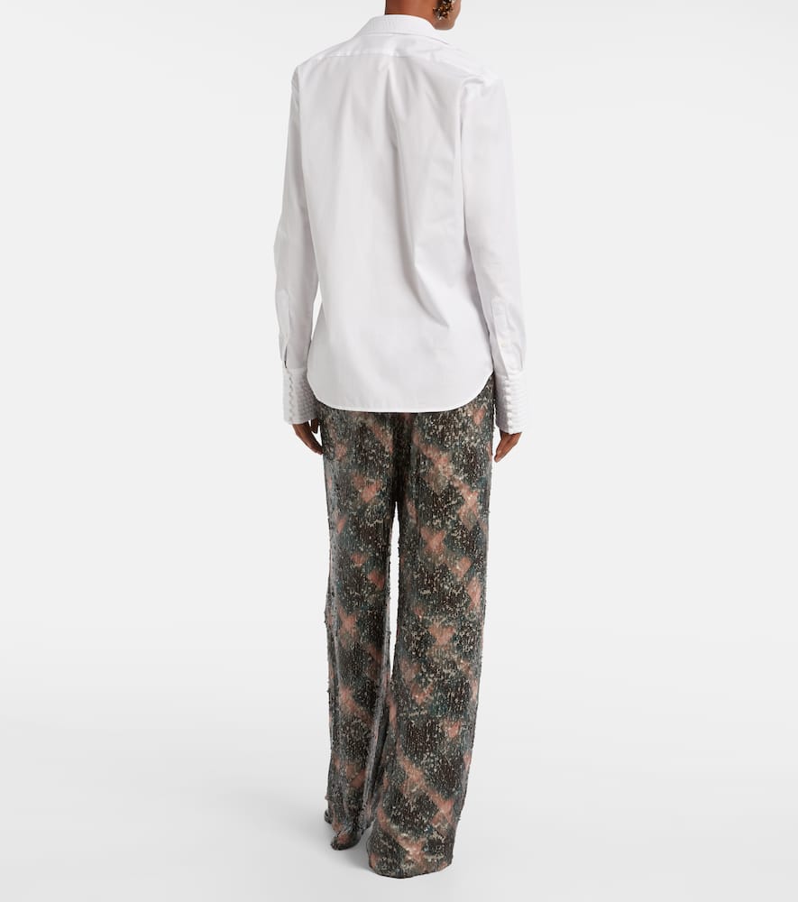 Dries Van Noten Cotton-poplin Shirt In White
