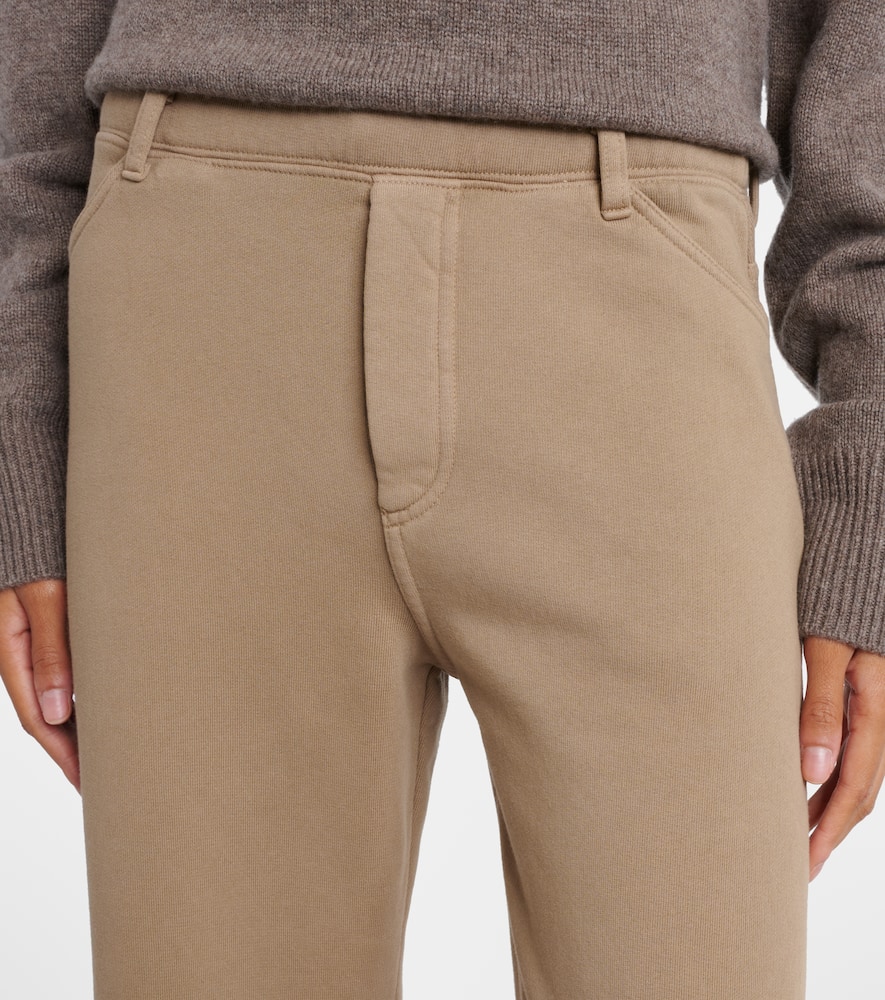Nili Lotan Tribeca Cotton Jersey Sweatpants In Brown