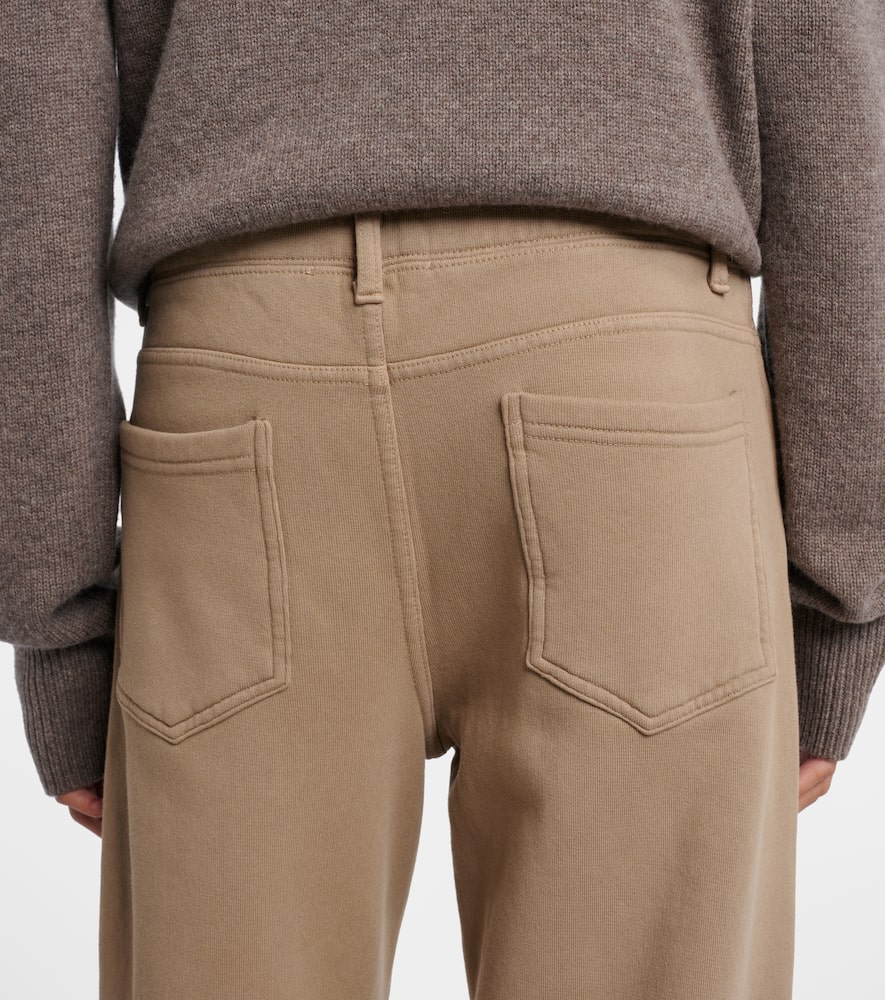 Nili Lotan Tribeca Cotton Jersey Sweatpants In Brown