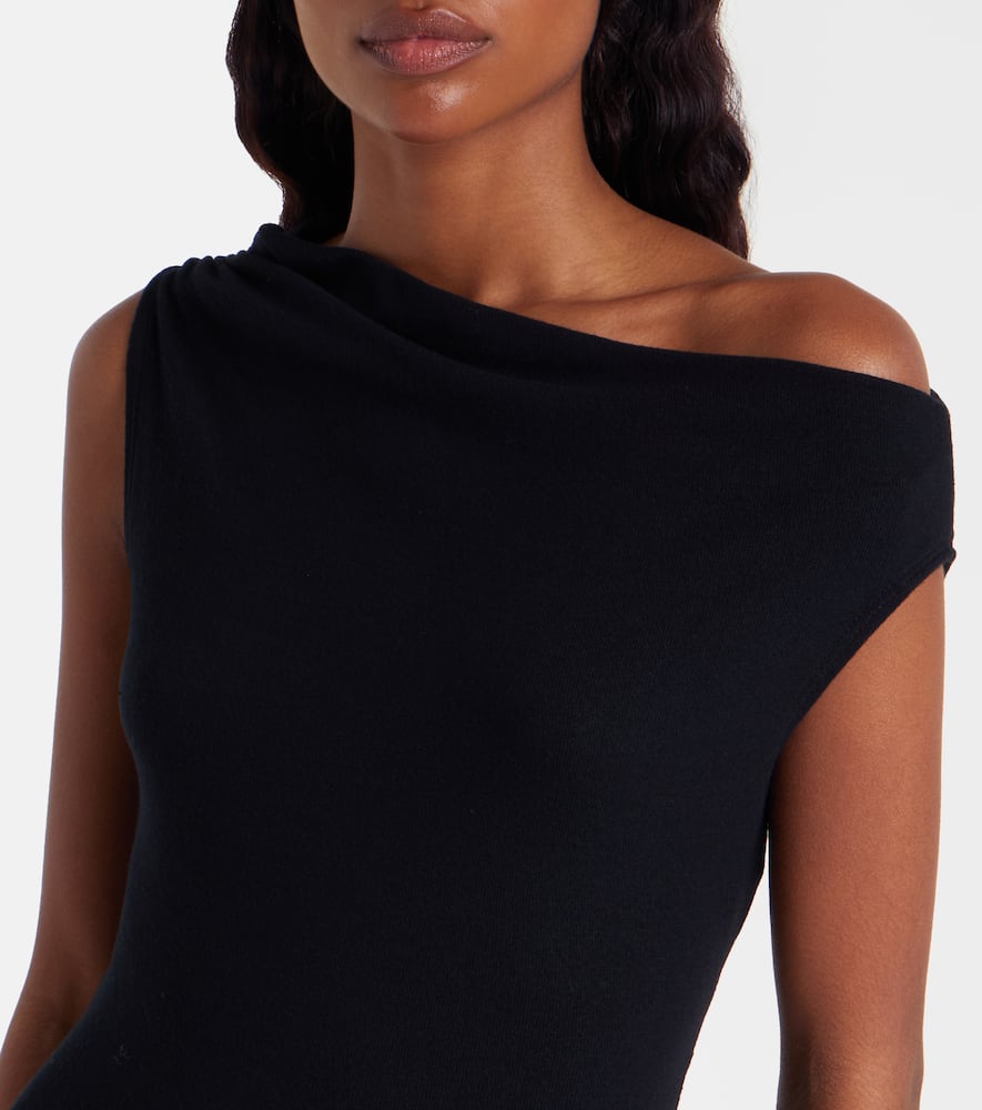 Leset Lauren Off-shoulder Jersey Maxi Dress In Black