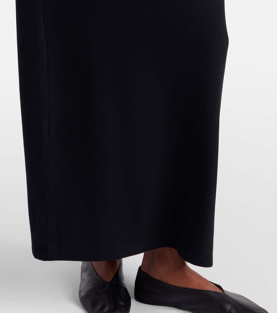 Leset Lauren Off-shoulder Jersey Maxi Dress In Black