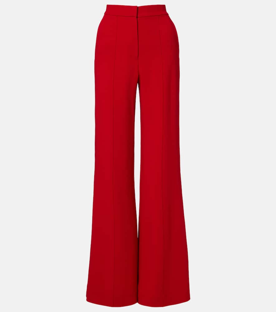 Elie Saab High-rise Cady Flared Pants In Red
