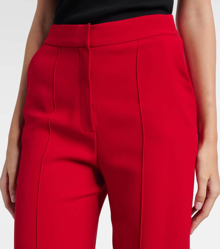 Elie Saab High-rise Cady Flared Pants In Red
