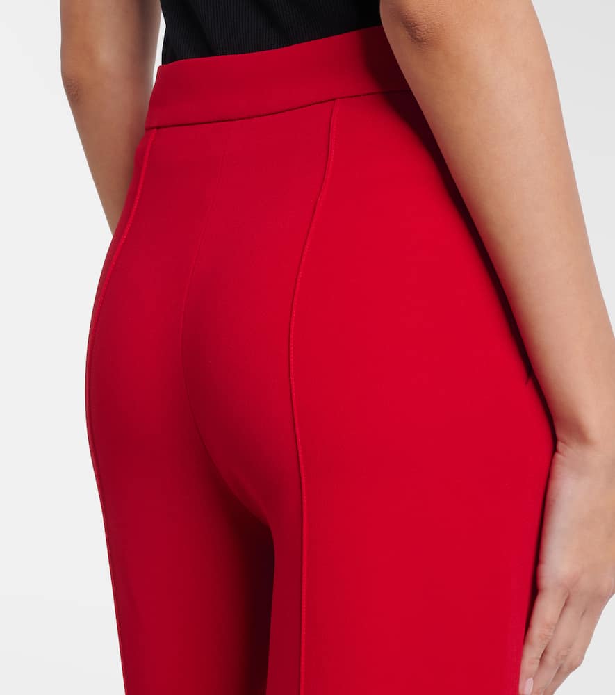 Elie Saab High-rise Cady Flared Pants In Red
