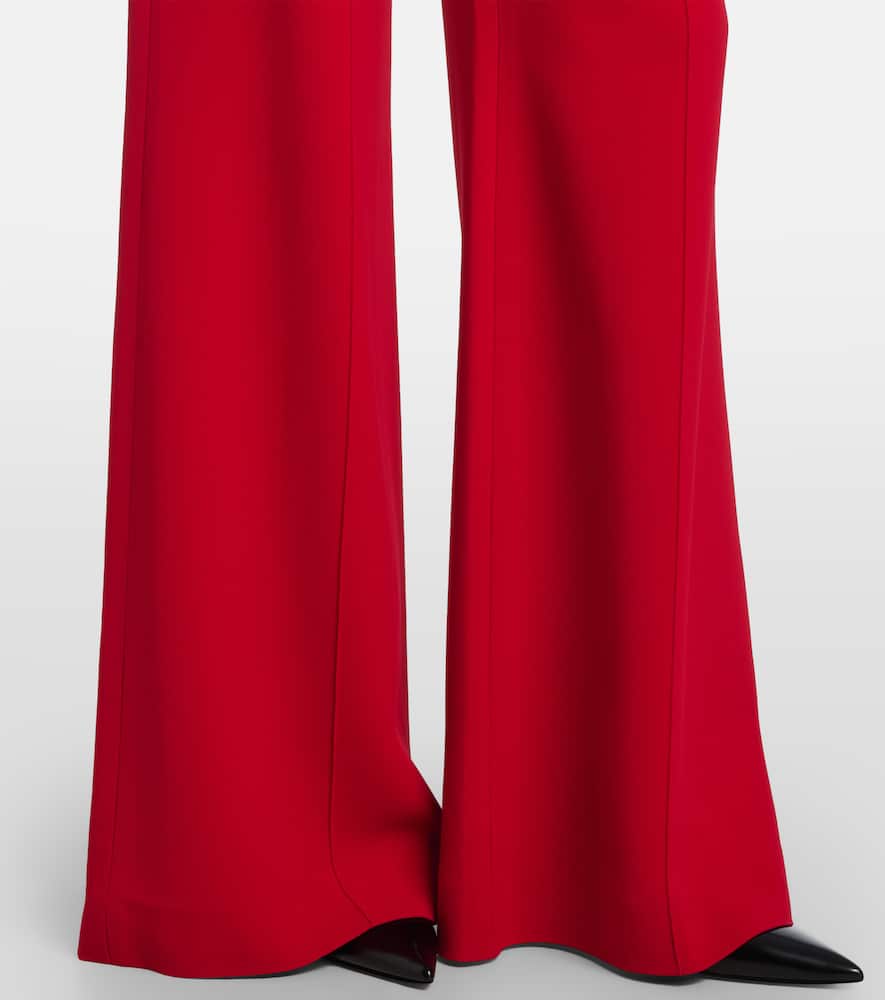 Elie Saab High-rise Cady Flared Pants In Red