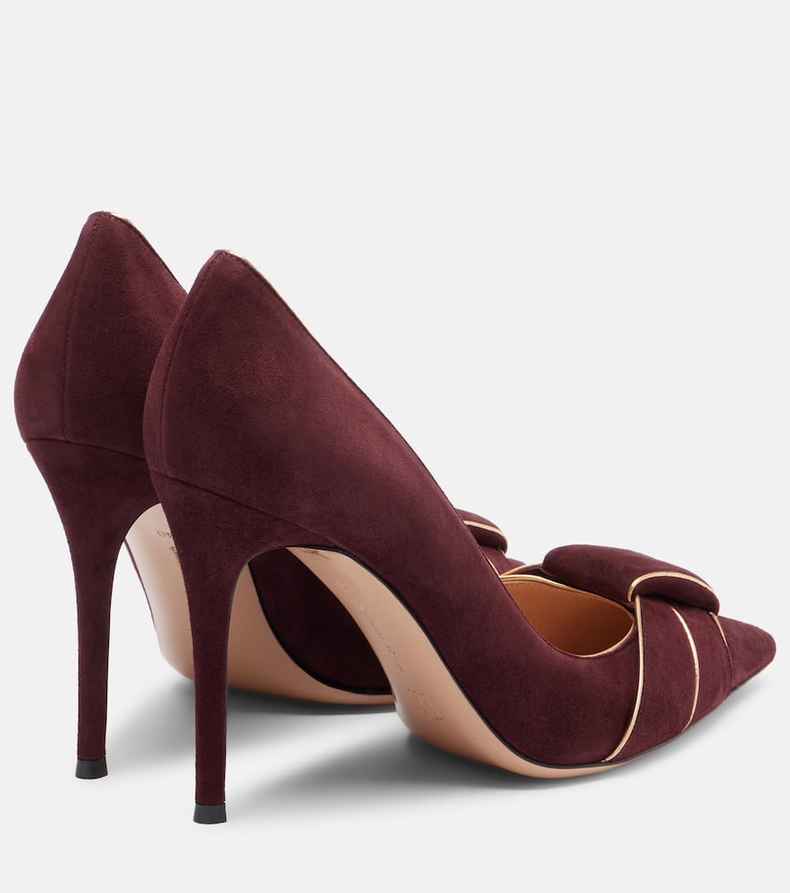 Gianvito Rossi Suede Pumps In Burgundy