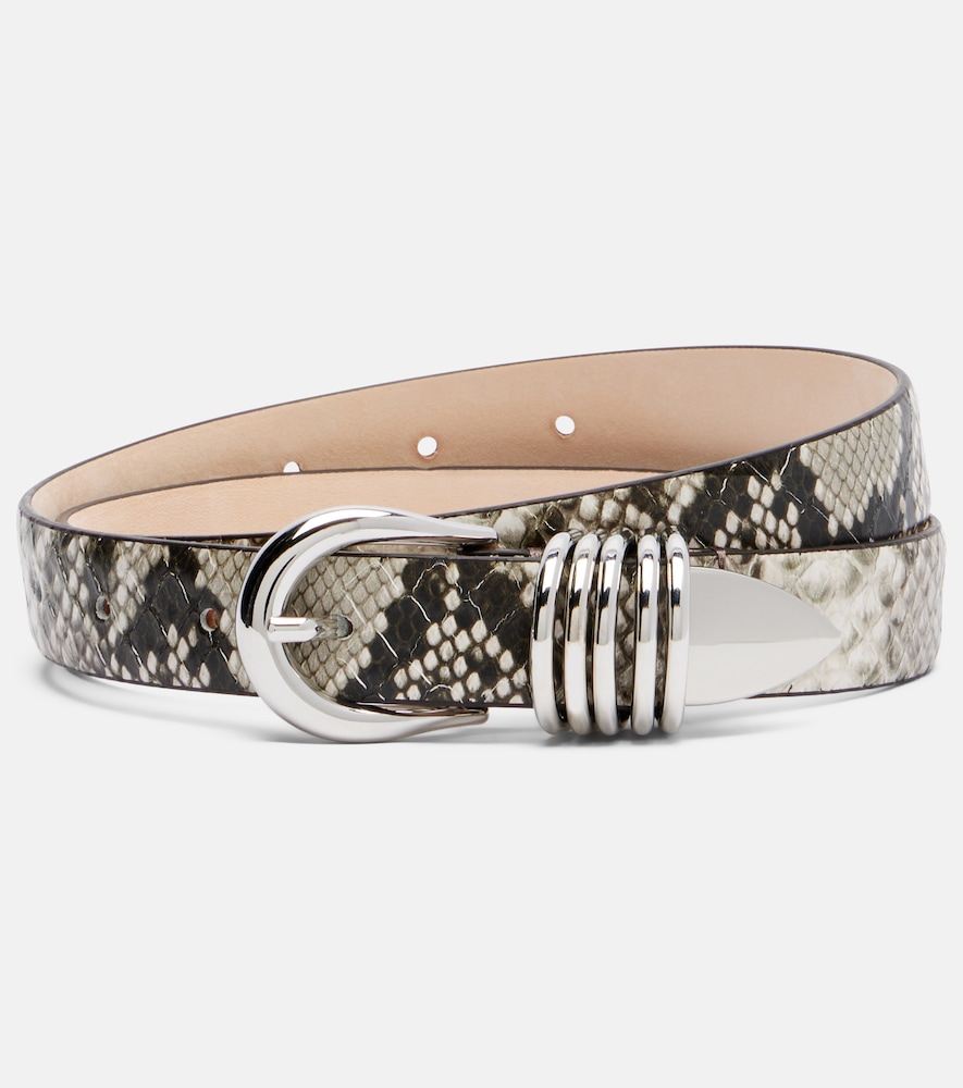 Dehanche Déhanche Hollyhock snake-effect leather belt