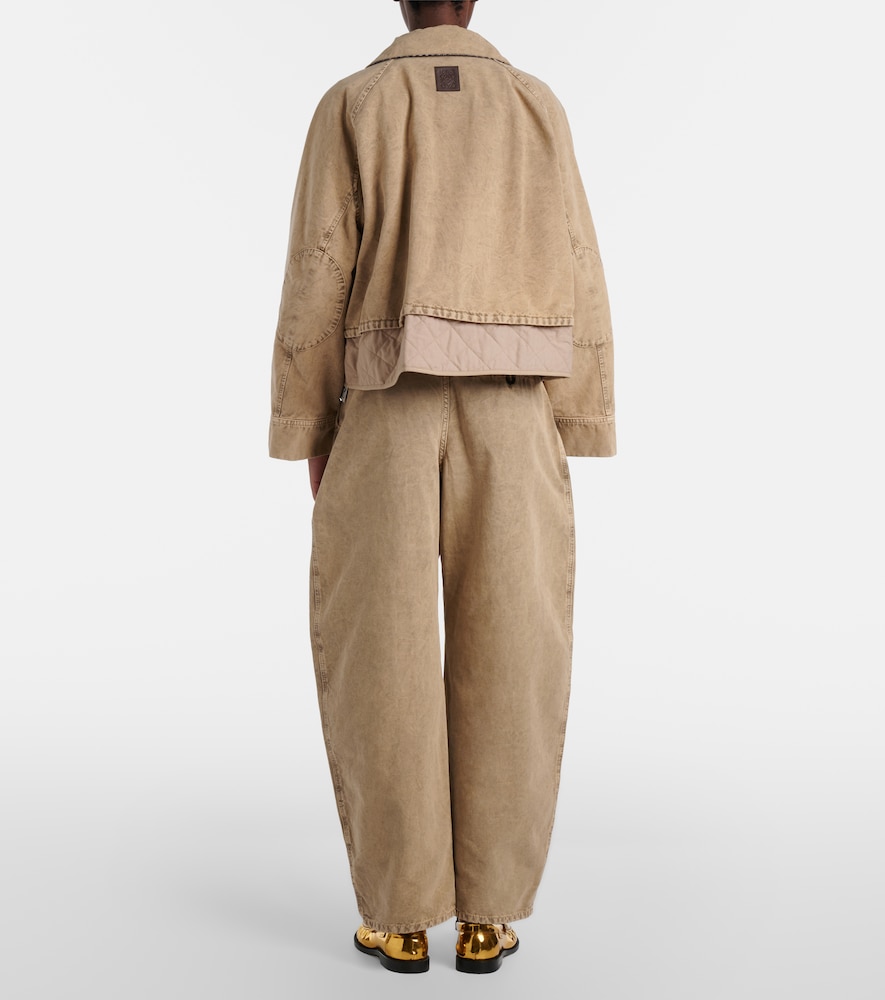  Loewe Loewe Jeans Barrel Con Ribetes De Lana 