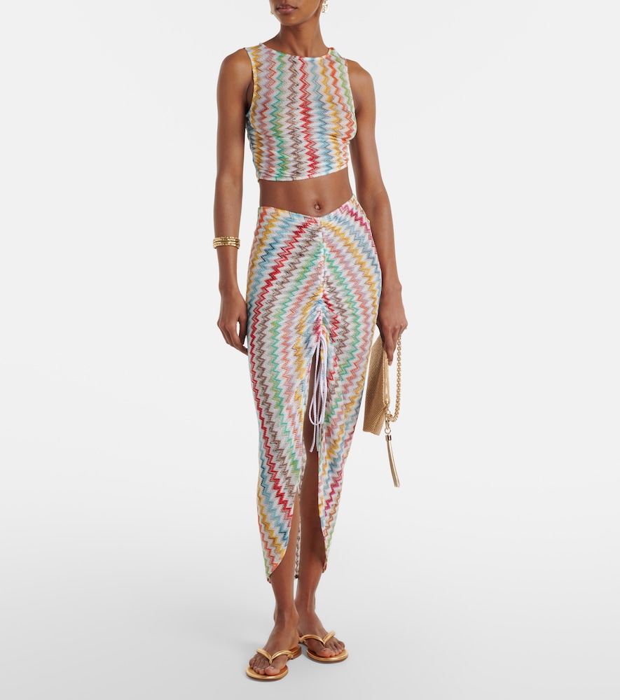 Missoni Zigzag asymmetric midi skirt