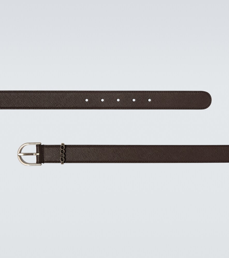  Gucci Gucci Gürtel Gucci Script Aus Leder 