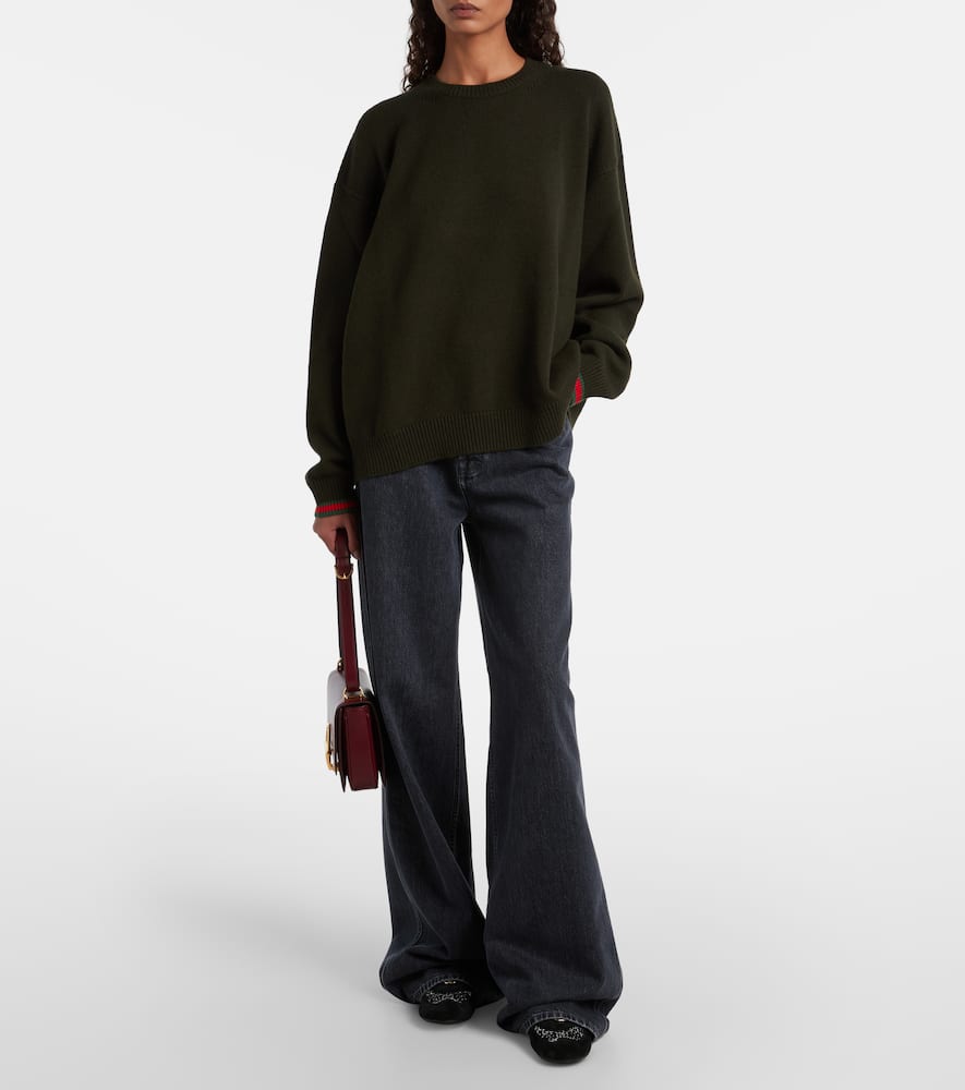 Gucci Shift Suede-trimmed Sneakers In Black