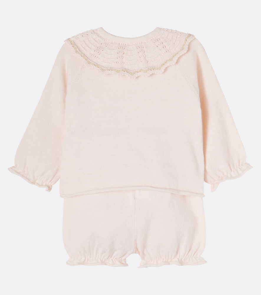  Chloe Kids Chloé Kids Baby Spieler Aus Baumwolle Und Kaschmir 