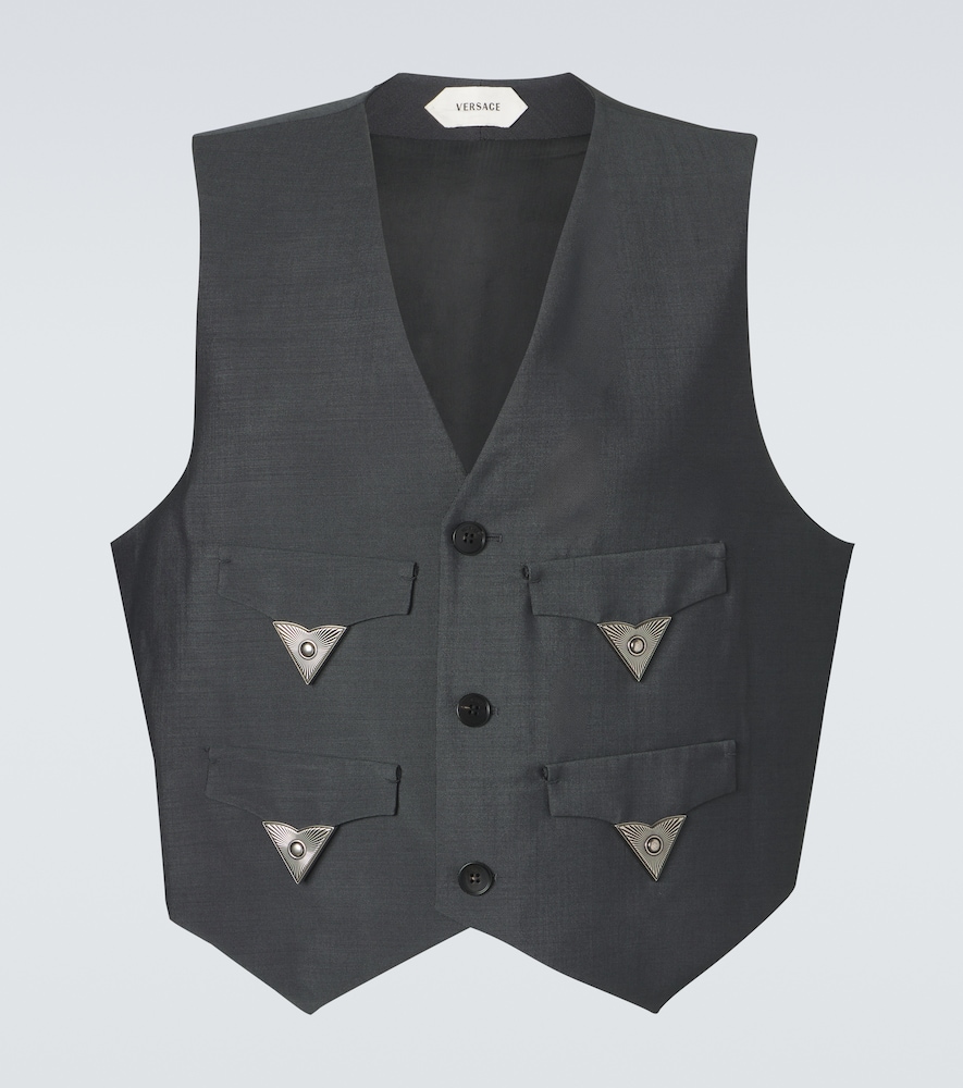 Versace Embellished wool and mohair vest | Thumbnail 7 Versace Embellished wool and mohair vest | Thumbnail 7